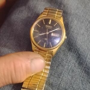 Seiko Gold and Black Men's Watch